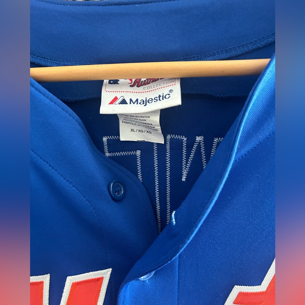 Kirk Nieuwenhuis #9 Blue Alt. Road Jersey Mets vs. Nationals 9/25/14 X-Large